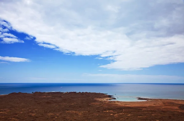 Islas Canarias, pequeña isla Isla de Lobos, vista al sur desde la —  Fotos de Stock