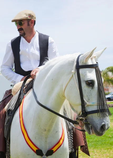 stock image CORRALEJO, SPAIN - APRIL 28: Horses are on show as a part of 