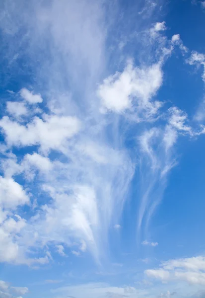 Sky with different types of clouds, vertical — Stock Photo, Image