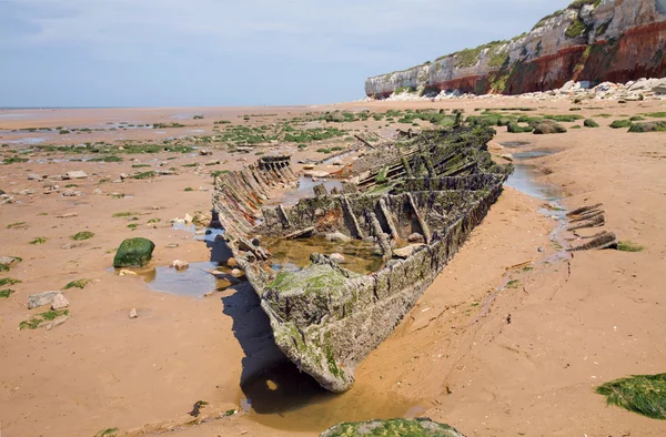 Old shipwreck , Hunstanton, Norfolk, Uk — Stock Photo, Image