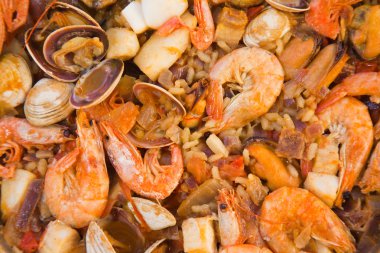 Seafood paella clipart