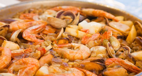 Seafood paella — Stock Photo, Image