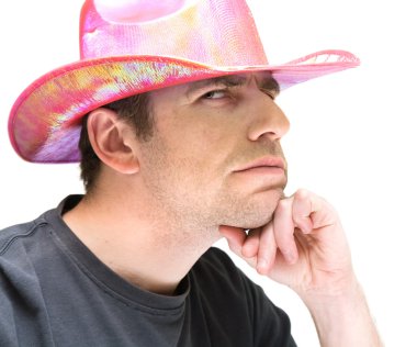 Pink cowboy hat clipart