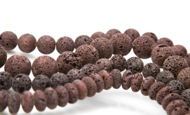 Lava beads, coffe-colored clipart