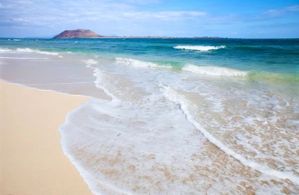 加那利群岛富埃特文图拉科拉莱霍"旗"海滩 — 图库照片