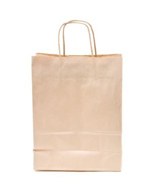 Geri dönüştürülebilir; yeniden kullanılabilir kahverengi kağıt taşıyıcı çanta alışveriş