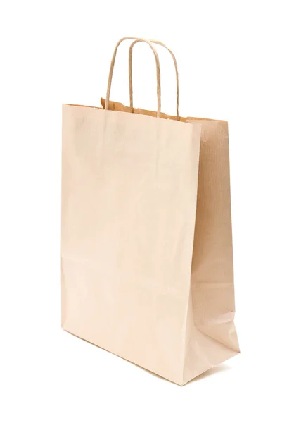Recycelbar; wiederverwendbare braune Einkaufstasche aus Papier — Stockfoto
