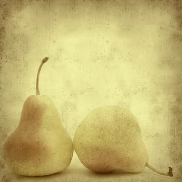 Textured old paper background with pears — Stock Photo, Image