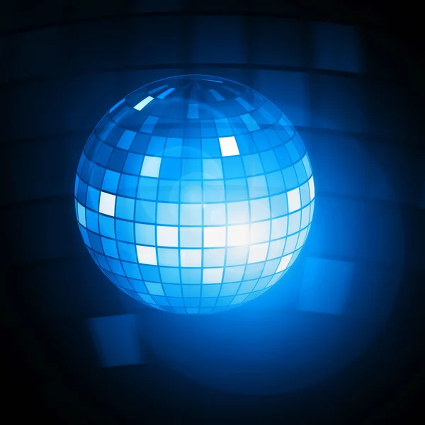 Ilustración bola disco azul — Foto de Stock