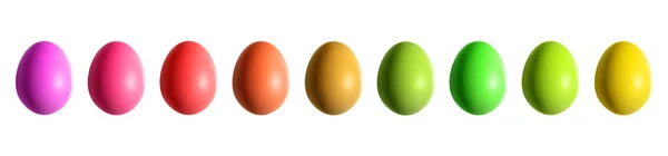 Красочные пасхальные яйца границы — стоковое фото