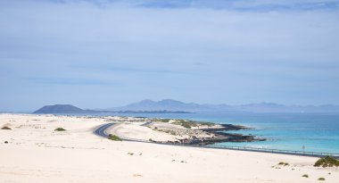 Fuerteventura, sahil yolu