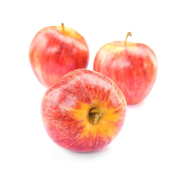 Tree red apples isolated on white — Stock Photo, Image