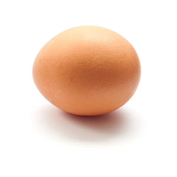 Huevo de gallina marrón aislado sobre fondo blanco —  Fotos de Stock