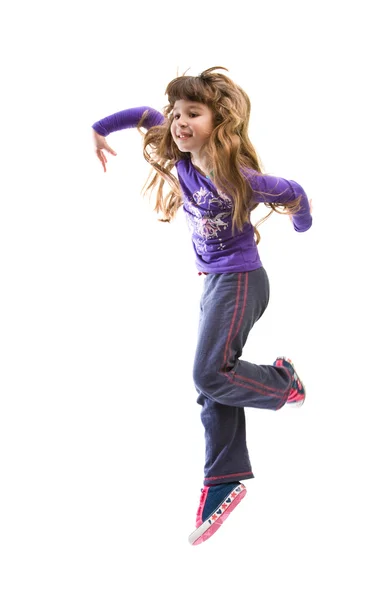 Little girl jumping — Stock Photo, Image
