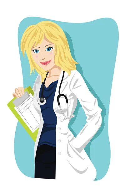 Médica feminina — Vetor de Stock