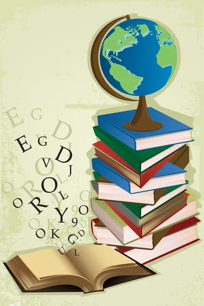 Vzdělání knihy — Stockový vektor
