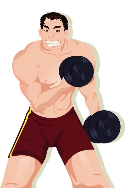 Muskulöser Sportler — Stockvektor