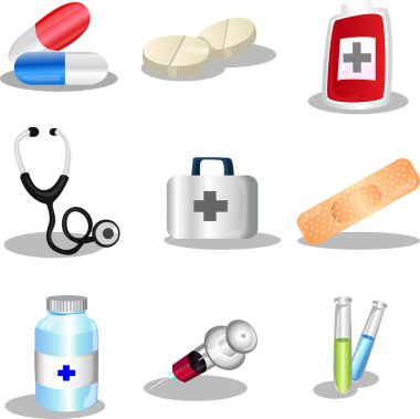 Medical icons clipart