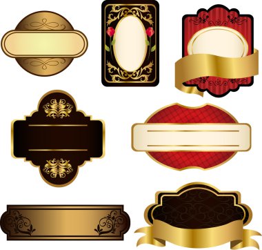 Black and gold frames clipart