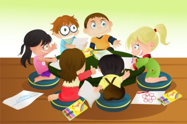 Children drawing clipart