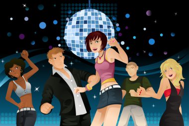 Young partying clipart