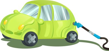 Fueling a car with gasoline clipart