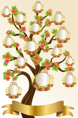 Family tree template clipart