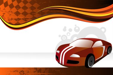 Automobile banner clipart