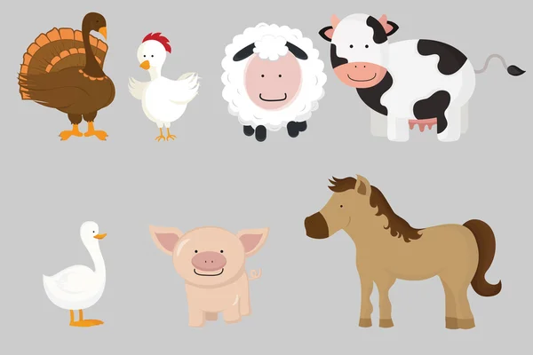 Çiftlik hayvanları — Stok Vektör