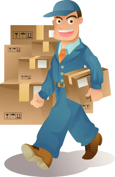 Delivery man — Stock Vector