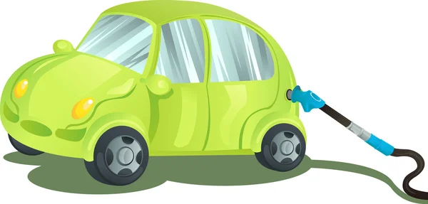 Alimentation d'une voiture avec de l'essence — Image vectorielle