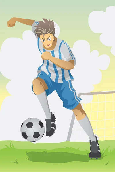 Joueur de football — Image vectorielle