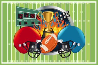 American football background clipart