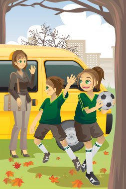 Soccer mom clipart