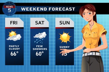 Weather reporter clipart