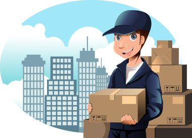 Delivery man clipart