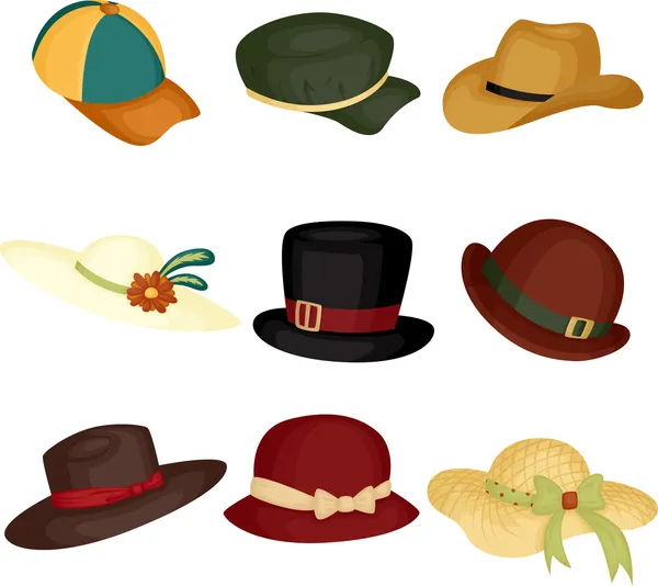Sombreros — Vector de stock