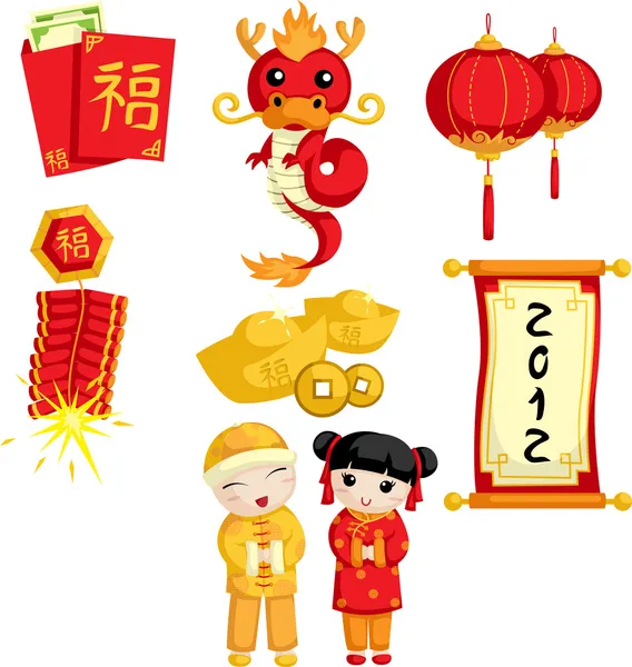 Año nuevo chino — Vector de stock