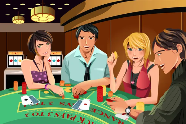 カジノでのギャンブル — ストックベクタ