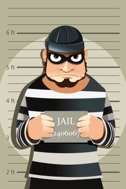 Criminal mug shot clipart