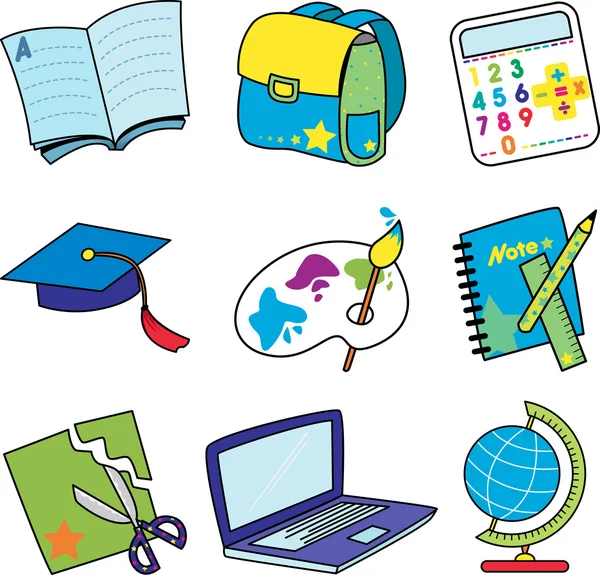 Iconos educativos — Vector de stock