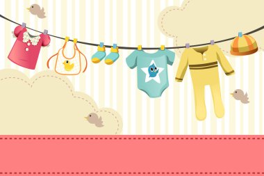 Baby clothings clipart