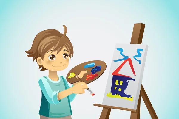 Παιδί του ζωγραφική — Διανυσματικό Αρχείο