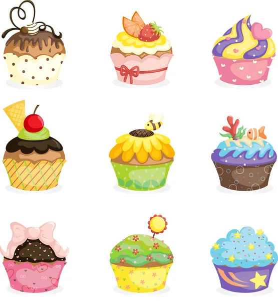 Cupcakes — Stock Vector
