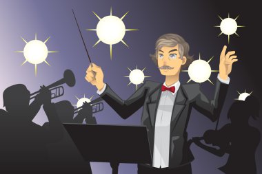 Orchestra conductor clipart