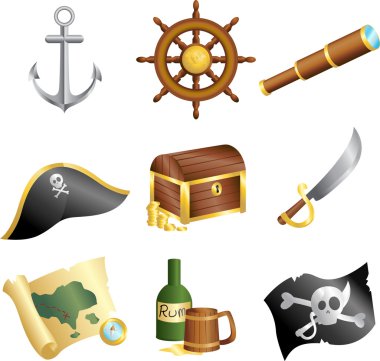 Pirates icons clipart