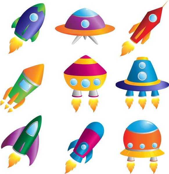 Iconos de cohetes — Archivo Imágenes Vectoriales