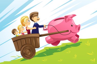 Family financial concept clipart