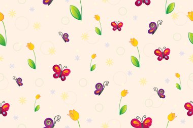 Spring seamless wallpaper clipart