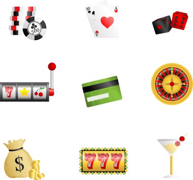 Gambling icons clipart